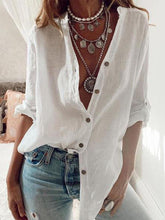 Brief Solid Loose Blouse Top for Women