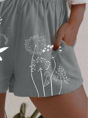 Floral Tie Waist Short Summer Pants