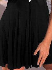 Beach Dress Beach Wear Mini Dress Print Fashion Modern Stripe V Neck Sleeveless Regular Fit Daily Vacation Black Summer Spring S M L XL for Women