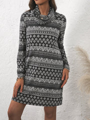 High neck women bohemia style fashion bodycon Dresses