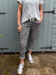 Leopard Sheath Leopard Print Casual Pants