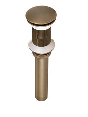 Brass Pop Up Sink Drain Stopper with Overflow Bathroom Faucet Vessel Vanity Sink Drainer