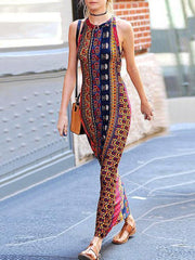 Floral Halterneck Maxi Dresses