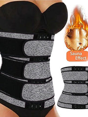 Body Shaper Sweat Waist Trimmer Sauna Belt Sports Neoprene Yoga Gym Workout Pilates Adjustable Durable Weight Loss Tummy Fat Burner Hot Sweat For Women