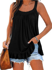 Blouse Camis Halter Crisscross Tank Black White Pink Plain Patchwork Sleeveless Casual Holiday Basic Beach U Neck Regular S for Women
