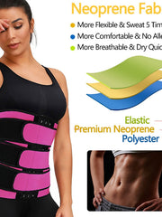 Body Shaper Sweat Waist Trimmer Sauna Belt Sports Neoprene Yoga Gym Workout Pilates Adjustable Durable Weight Loss Tummy Fat Burner Hot Sweat For Women