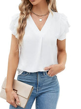 Blouse Ruffle Chiffon Solid / Plain Color Basic Summer Black White Sky Blue Green Rose Red for Women