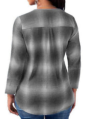Blouse Patchwork Tie Dyed Classic V Neck Regular Spring & Fall Green Blue Purple Orange Red for Women
