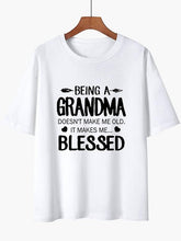 Being A Grandma Cotton-Blend Tshirts for Women