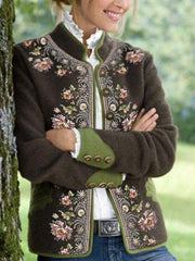 Floral Printed Long Sleeve Outerwear