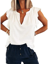 Blouse T shirt Basic Plain Daily V Neck Sleeveless Regular Summer Green White Pink Light Blue for Women
