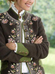 Floral Printed Long Sleeve Outerwear