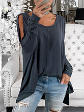 Long Sleeve Crew Neck Casual Shirts & Tops