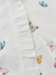 Blouse T shirt Tee Lace Butterfly Modern V Neck Standard Spring & Fall White for Women