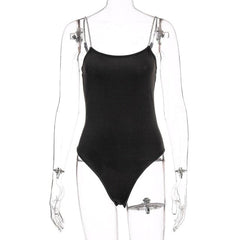 Toplook shiny bodysuit straps patchwork sleeveless bodycon summer swimwear outfits clothes party club body