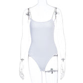 Toplook shiny bodysuit straps patchwork sleeveless bodycon summer swimwear outfits clothes party club body