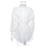 Long Sleeve Deep V Mini Beach Elegant Dress
