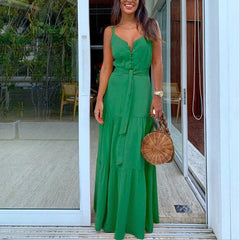Backless  Strapless Maxi Dress