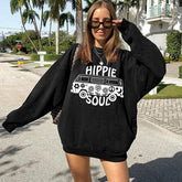 Hippie Soul Buses Print Sweatshirts