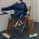 Vintage Oversized Corduroy Baggy Pants Harajuku Green Beige Wide Leg High Waist Casual Trousers Korean Fashion