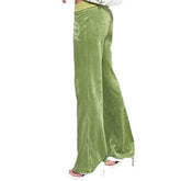 Harajuku Green Velvet Casual Baggy WideLeg Pants