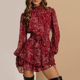 Vintage Perspective Floral Print Dress