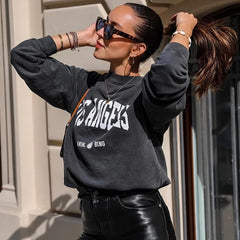 Woman Cotton Washed Casual Vintage Hoodies