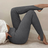 NEW Knit Leggings Basic Cotton Ribbed Pants