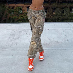 Large Size Noiselessly Cloth Cotton Breathable Bionic Camouflage Pants Outdoor Hiking Fishing Jungle Hunting Long Trousers
