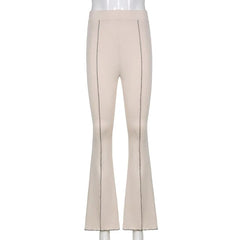 Vintage Y2K Bell-Bottom Trousers Joggers Harajuku Flare Pants Slim High Waist E Girl Aesthetic Female 90S Sweatpants
