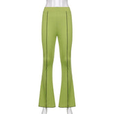 Vintage Y2K Bell-Bottom Trousers Joggers Harajuku Flare Pants Slim High Waist E Girl Aesthetic Female 90S Sweatpants