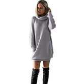 Womens Turtleneck Knitted Dress