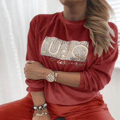 Sequin Velvet Blouse Tops