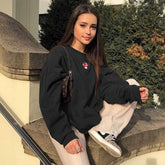 Sweatshirts Streetwear new Fashion Embroidery mushroom Indie Aesthetic 90s Long Sleeve Hoodies Graphic Crewneck clothes