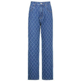 Casual Woman Jeans Straight High Waist Pants