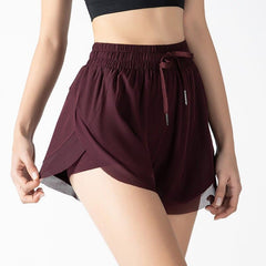 Summer Running Shorts 2 In 1 Double Layer Sports Shorts Stretch Athletic Quick Dry Shorts Gym Loose Breathable Yoga Shorts