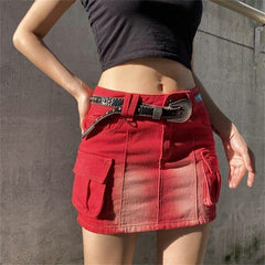Uniform Pleated Waist High Corduroy Zipper Girls Skirt Mini Fashion Skirt