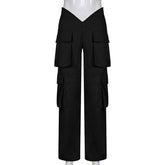 Casual Pocket Cargo Black Pants Harajuku Streetwear Clothes