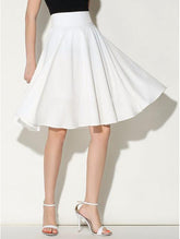 High Waist Pleated A Line Skater Skirt