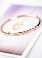 Letter Gold Plated Bracelets and Bangles For Woman