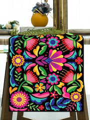 Boho Tablerunner Mexican Spring Table Runner Dining Cotton Boho Table Flag Decor With Tassles, Table Decorations For Dining Weddig Party Holiday