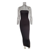 Summer Women's Sleeveless Wrapped Long Beach Midi Dresses