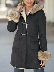 Long Sleeve Casual Suede Solid Coat