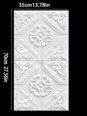 Brick Pattern Wall Panel Peel and Stick Wall Sticker Floral Removable Wall Covering, PVC/Vinyl Material Self adhesive Wallpaper, Room Wallcovering for Home Decoration