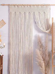 Boho Macrame Curtains Sliding Door Curtain Woven Bohemian Tapestry Decor,Outdoor Curtain Privacy, Patio Wedding Decoration, Room Divider for Pergola, Gazebo, Balcony, Porch