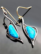 Blue Pebbles Elegant Vintage Earrings