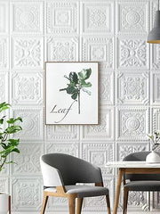 Brick Pattern Wall Panel Peel and Stick Wall Sticker Floral Removable Wall Covering, PVC/Vinyl Material Self adhesive Wallpaper, Room Wallcovering for Home Decoration