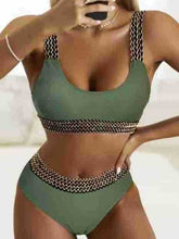 Bikinis Solid Vintage Metal Band Two Piece Swimsuit for Women