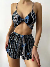 Bikinis Vintage Chain Bikini Three Piece Swimsuit for Women