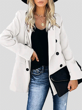 Blazers Buttoned Open Lapel Temperament Blazer for Women